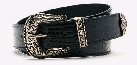New Size MED (36 - 38 Waist) Unisex BUFFALO BILL BELT, Faux Leather by Fashion Nova