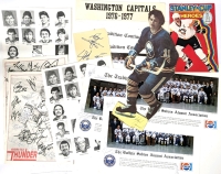 Vintage Hockey Team Photos, Autographs, Magazines + Standee Missing Base