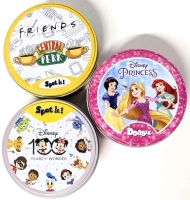 2 New SPOT IT! Games in Tins: Disney 100 Years of Wonder & Friends + DOBBLE : Disney Princess in Tin