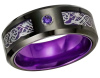 Classic Vibrant Titanium Dragon Design Ring Purple Titanium Steel Size 13 - 2