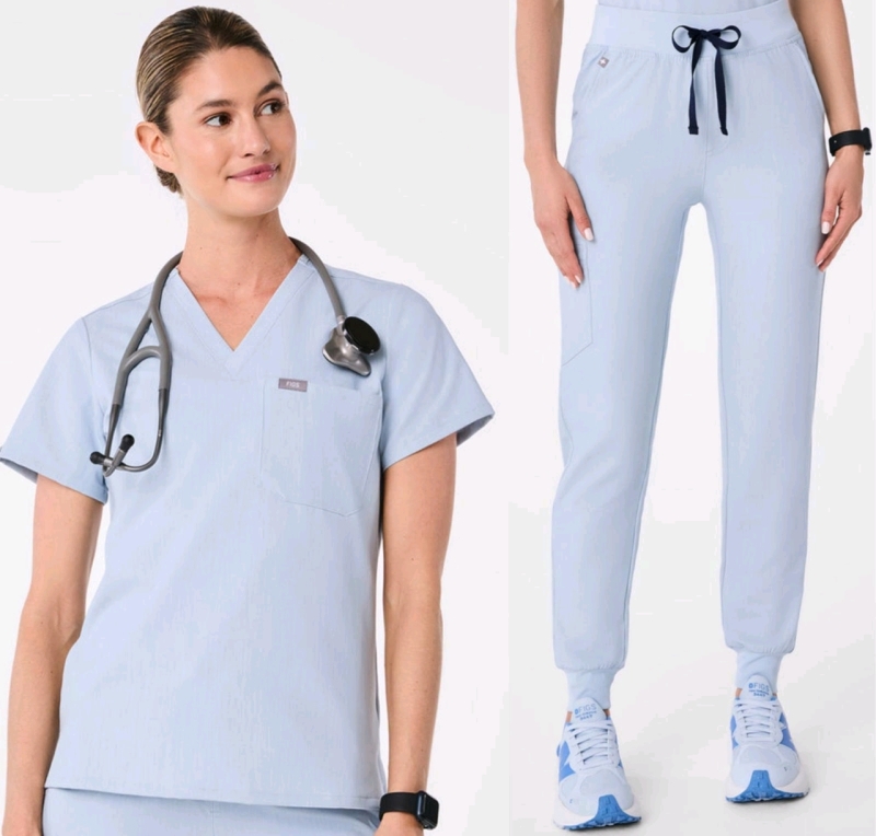 New Size XXS / XS Petite Women's FIGS Catarina Petite Scrub & High-Waisted Zamora Scrub Pants | Retails Over $130!