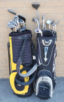 21pcs. Golf Club Set w/Two (2) Golf Bags . Includes : Driver , Hybrids , Irons , Wedges , Putter , Practice Clubs & Bags