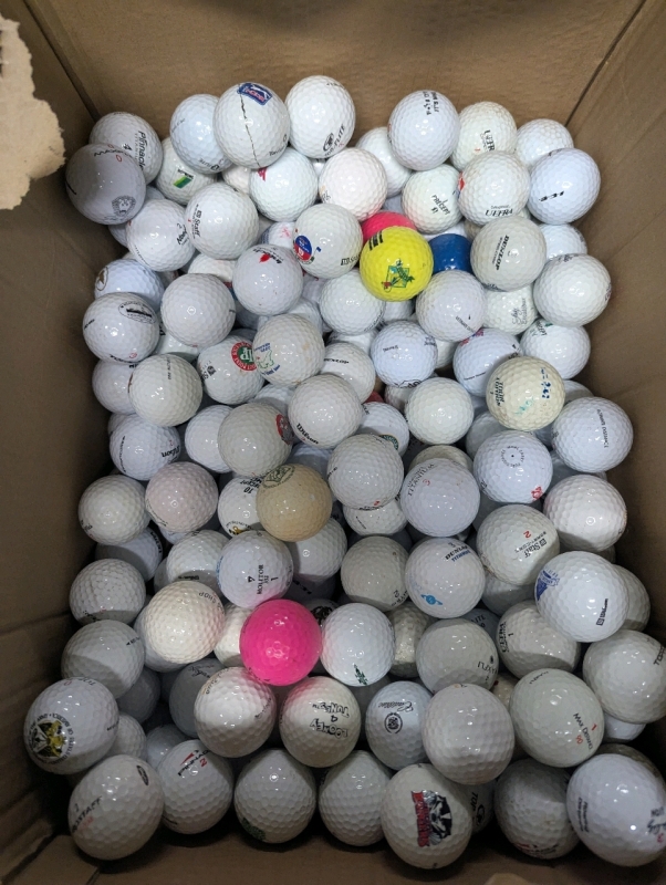 160+ Golf Balls. Assorted Brands and Levels of Usage.