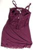 New Size Large Women's VICTORIA'S SECRET Modal & Lace Cupped Mini Slip Dress, Plum Rouge | Retails $72.95! - 4