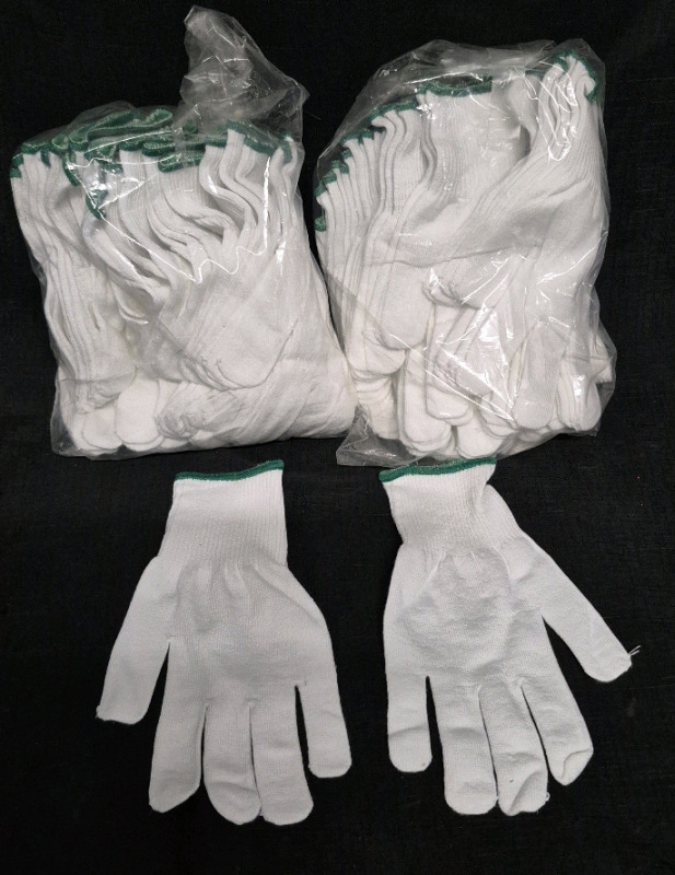 24 New Pairs sz XL Knitted Gardening Gloves