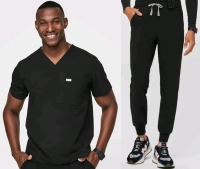 New Size Small / SM Short Mens FIGS : Leon Three-Pocket Scrub Top & Tansen Jogger Scrub Pants| Retails Over $130!