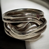925 Sterling Modernist Knotted Wrap Ring Size 8.5 Stamped
