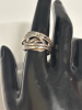925 Sterling Modernist Knotted Wrap Ring Size 8.5 Stamped - 3