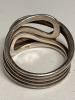 925 Sterling Modernist Knotted Wrap Ring Size 8.5 Stamped - 5