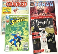 3 Vintage Comics & Mags : DC Comics 1993 11 #500 The Adventures of Superman: Back From the Dead, Marvel Magazine The Savage Sword of Conan the Barbarian March #122, Topps Bram Stoker's Dracula #3 of 4 & Cracked Magazine November $155