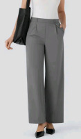 New Size Medium Petite Ladies Halara Flex High Waisted Side Pocket Straight Leg Work Pants . Stock photos used