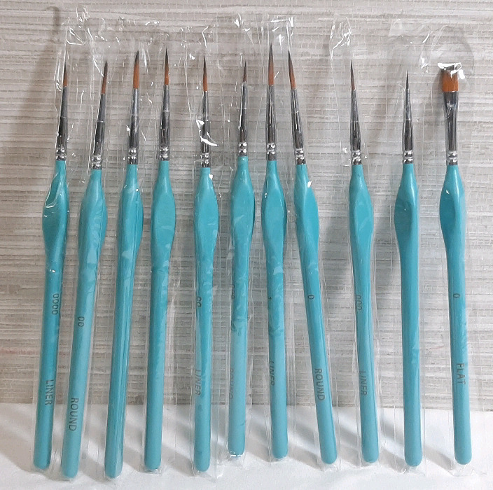 11 New Painting Brushes | Fine Tips Brushes - Roughly 7&frac12;" Long