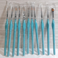 11 New Painting Brushes | Fine Tips Brushes - Roughly 7&frac12;" Long