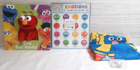 New Sesame Street Elmo Clap Your Hands Book, Emotions Boards For Kids & Sesame Street Hangable Wall Flag