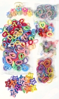 8 New Different Kinds of Multicolor Hair Elastics, Ties & Hair Clips