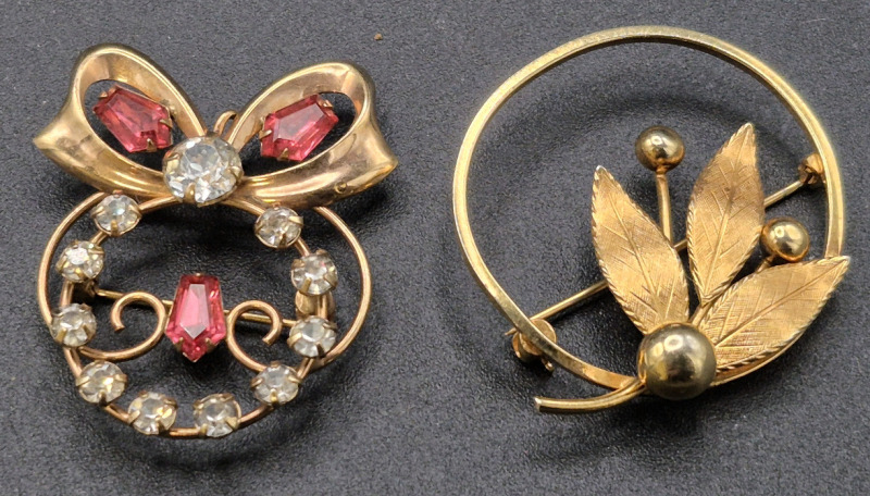 2 Vintage Gold Filled Brooches