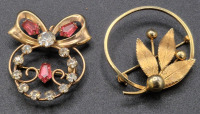 2 Vintage Gold Filled Brooches