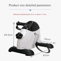 OneTwoFit Mini Stationary Pedal Excerciser w/ Resistance Knob & LCD Tracking Monitor | Powers On, Appears to Work as Intended