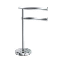 New Gatco Bathroom Counter Top 2-Arm Pivot Hand Towel Holder, 12" Height. Retails for $55