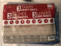 3 New Heavy Duty Reversible Tarps - 8'x10'