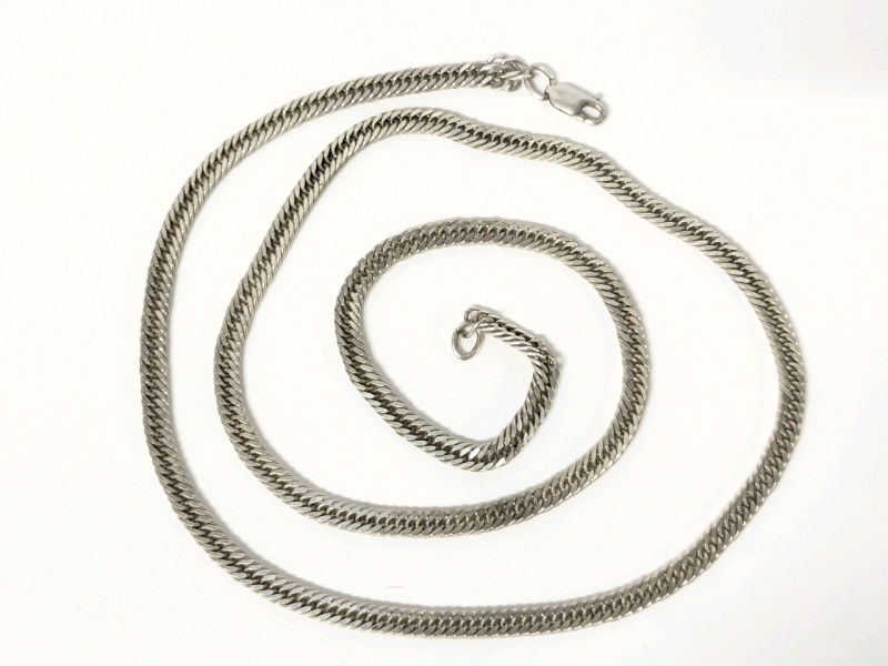 Substantial Stamped 925 Sterling Silver Cuban Chain with Heft - 30" Long