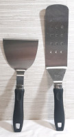 2 Stainless Steel Spatulas | Longest Spatula Metal Piece is 9" Long, Shortest is 4" Long