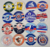 Sixteen (16) MLB Baseball Buttons , 3" Diameter