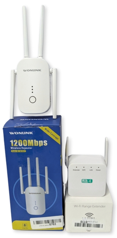 2 As-New in Box | WIFI Repeaters / Range Extenders : Wonlink 1200mbps WL-NE3501 + 300mbps