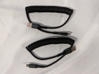 2 New Anti-Break USB to USB-C Cables. Cable neart 3 Feet when extended.
