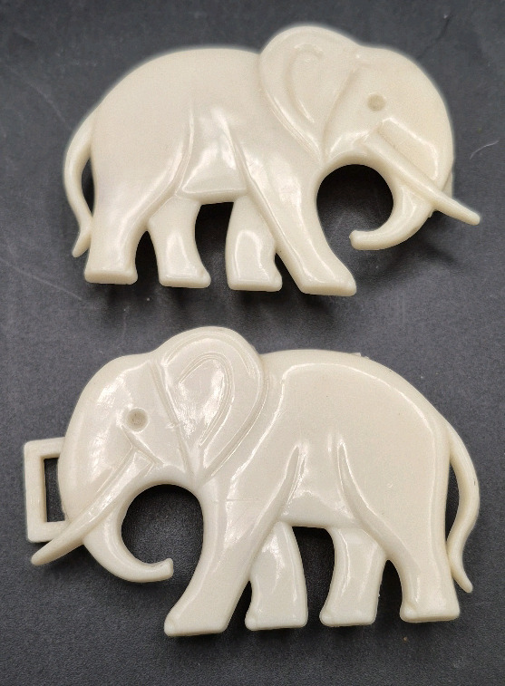 Vintage Elephant Belt Buckles - 3" Long