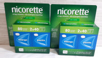 2 New Packs of Nicorette 2mg Lozenges | Packs Contain 80 Lozenges Each | Best Before is May 2027