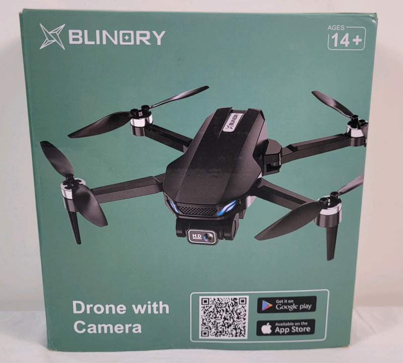 New , Open Box - Blinory Drone w/HD Camera , Model # X60 . Compatible with Apple and Google Smartphones