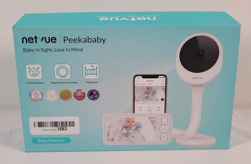 New , Open Box - NetVue Peekababy Wireless Baby Monitor . Compatible with Apple & Google Smartphones