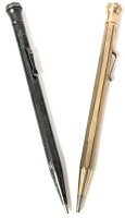 2 Vintage WAHL-Eversharp Mechanical Pencils : Silver Plate & Gold Filled (Gold Filled Still Has Lead, Works - Plated Does Not Include Lead) - 5.25" Long Each