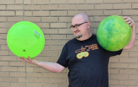 2 Large Bouncy Balls. Approximately 12" Diameter.