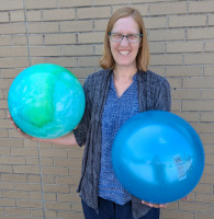 2 Large Bouncy Balls. Approximately 12" Diameter.