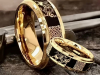 Two Stylish Dragon Stainless Steel Rings Featuring Black Accents And An Industrial Design Sizes 10 and 13