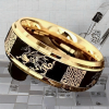 Two Stylish Dragon Stainless Steel Rings Featuring Black Accents And An Industrial Design Sizes 10 and 13 - 2