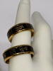 Two Stylish Dragon Stainless Steel Rings Featuring Black Accents And An Industrial Design Sizes 10 and 13 - 4