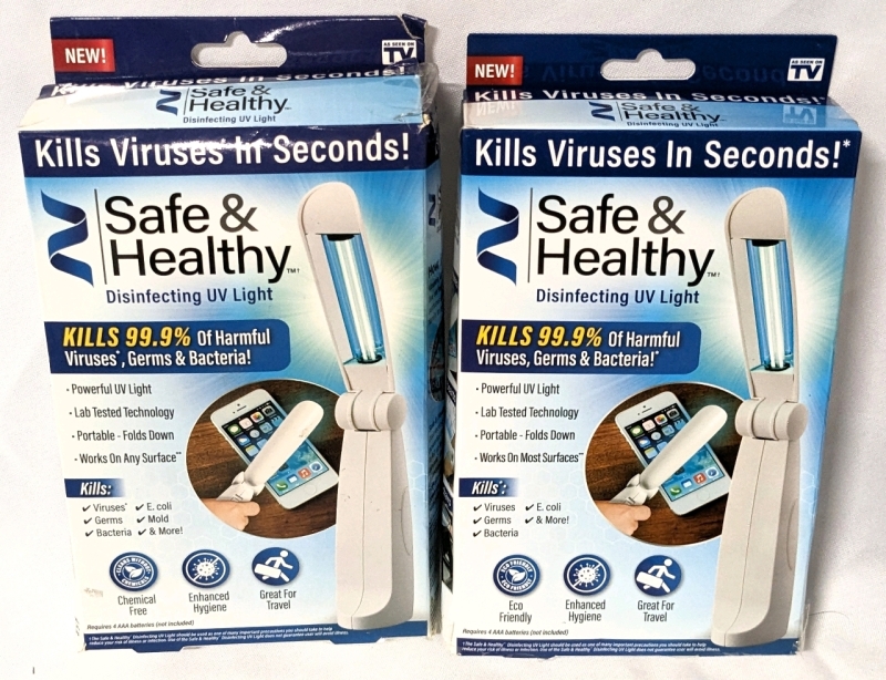 2 New Safe & Healthy Disinfecting UV Lights