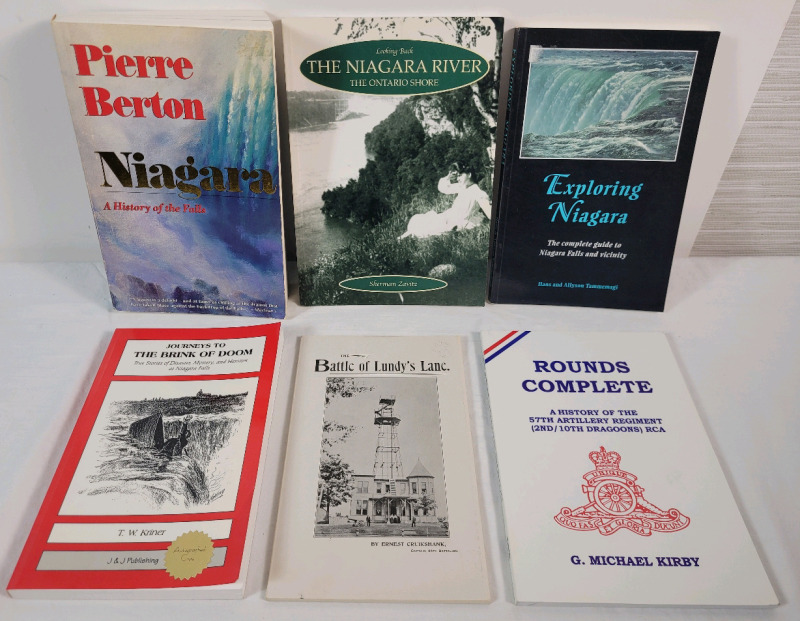 Niagara Falls History Book Lot , Six (6) Paperback Books