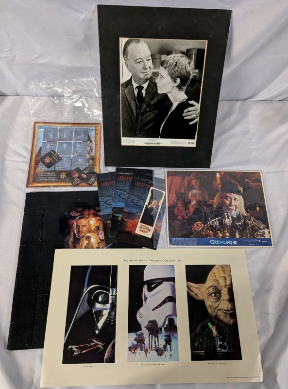 Movie Memorabilia and Press Photos. Includes Gremlins, Starwars & More. Rosemary's Baby Press Photo Measures 14" Tall with Matting