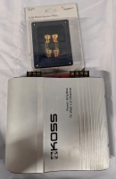 Koss 2 Channel Power Amp with RadioShack 4 Position Gold Plated Speaker Plate. No cables or cords included.
