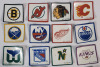 Vintage 1980s Klaxon NHL Hockey Team Logo Fridge Magnets - Complete Set of 21 . Each measures 1 ⅝"&times;1.5" - 2