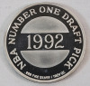 1992 Shaquille O'Neal .999 Fine Silver NBA Basketball Number One Draft Pick Coin . - 3