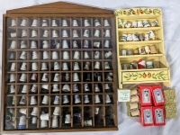 90+ Thimbles with Cases.. Includes Disney, Wizard of Oz and More. Largest Case Measures 18" Tall.