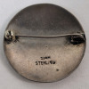 Vintage Sterling Silver Siam Thai Goddess of Lighting Sterling & Enamel Brooch . Measures 1 ⅝" diameter - 2