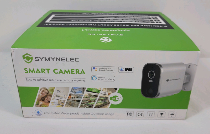 New - Symynelec Smart HD Wi-Fi Wireless Camera Set . Includes Two (2) Indoor / Outdoor Cameras . Google Assistant & Amazon Alexa Compatible