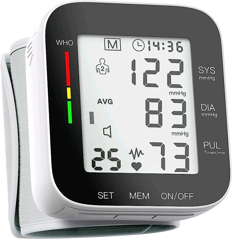 New Wrist Electronic Blood Pressure Monitor with Voiced Readouts