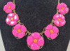 Kate Spade New York High-Polished Pink Floral Necklace . Measures 20" long - 2